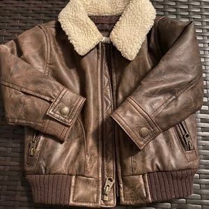 Baby Gap faux leather bomber jacket! ❤️